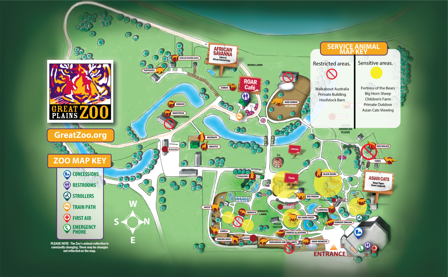 Zoo Map Sioux Falls, SD Great Plains Zoo & Delbridge Museum of